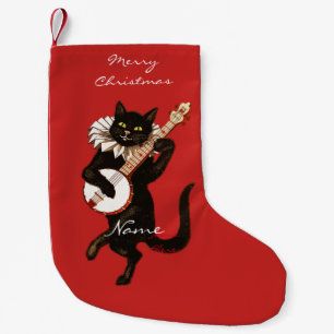 Petite Chaussette De Noël Chat jouant le banjo Thunder_Cove
