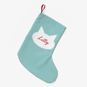 Petite Chaussette De Noël Chat moderne Personnalisé Noël Animaux de compagni