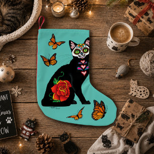 Petite Chaussette De Noël Chat noir de Sugar