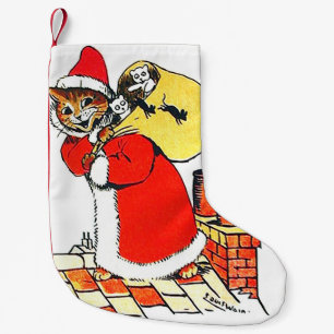 Petite Chaussette De Noël Chat vintage Santa Claus (Noël), Louis Wain