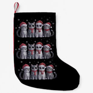 Petite Chaussette De Noël Chats de Noël cool Chats mignons Amoureux des chat