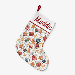 Petite Chaussette De Noël Chaud cacao pain d'épices Cookies Noël rustique