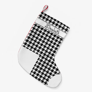 Petite Chaussette De Noël Chaussure de Noël Joyeux Noir et Blanc personnalis