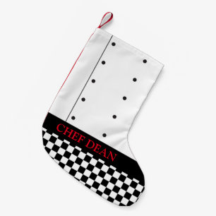 Petite Chaussette De Noël Chef cool Tunic et Pantalon À damiers