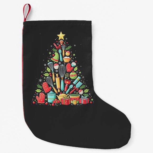 Petite Chaussette De Noël Chef cuisinier cuisinier de Noël Cook Xmas (Devant)