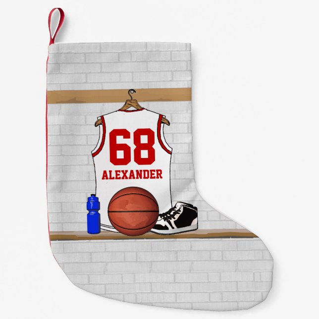 Petite Chaussette De Noël Chemise personnalisée de basket-ball dans le (Devant)