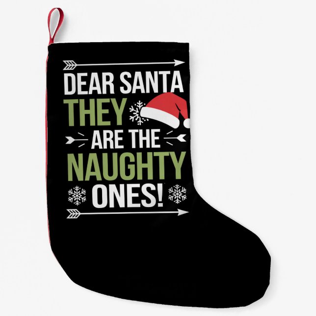 Petite Chaussette De Noël Cher Père Noël, Ce Sont Les Maudits Noël (Devant)
