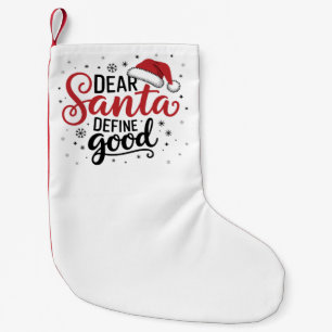Petite Chaussette De Noël Cher Père Noël Définir Bon Noël Famille Xmas Corre