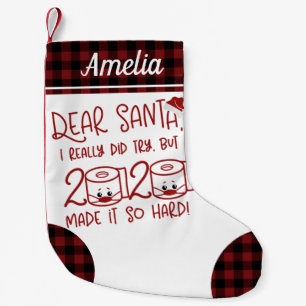Petite Chaussette De Noël Cher Père Noël J'Ai Vraiment Essayé Funny 2020 Pan