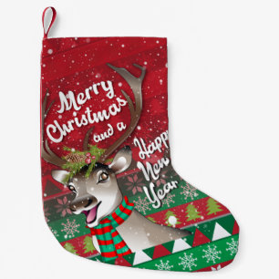 Petite Chaussette De Noël Cher renne - Joyeux Noël et heureux Nouvel An