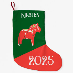 Petite Chaussette De Noël Cheval de Dala vintage