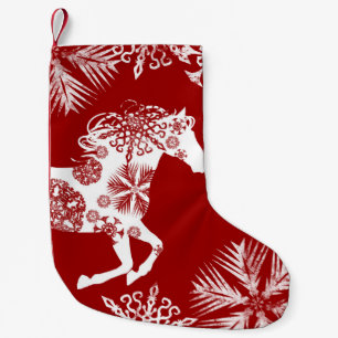 Petite Chaussette De Noël Cheval de neige