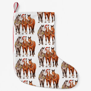 Petite Chaussette De Noël Chevaux de Noël Cowboy occidental Chapeau de Père