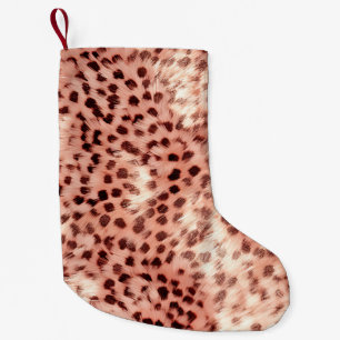 Petite Chaussette De Noël Chic Joli Rose Gold Leopard