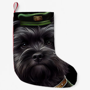 Petite Chaussette De Noël Chien Affenpinscher en Robe de la Saint Patrick