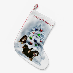Petite Chaussette De Noël Chien Bernese Chien Chien Chien Chien Chien Chiens