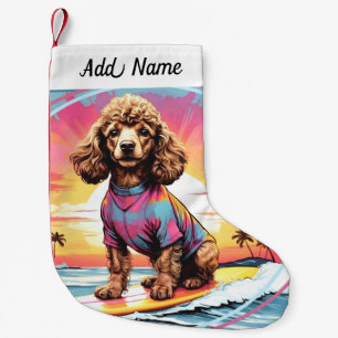Petite Chaussette De Noël Chien Caniche