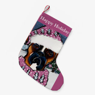 Petite Chaussette De Noël Chien de boîte