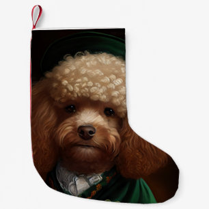 Petite Chaussette De Noël Chien de caniche en tenue de jour St. Patrick
