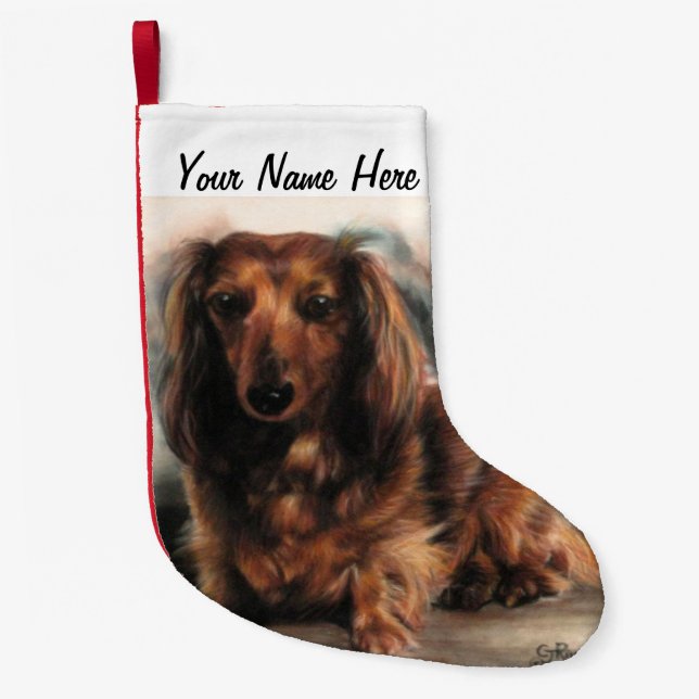 Petite Chaussette De Noël Chien de Dachshund (Devant)