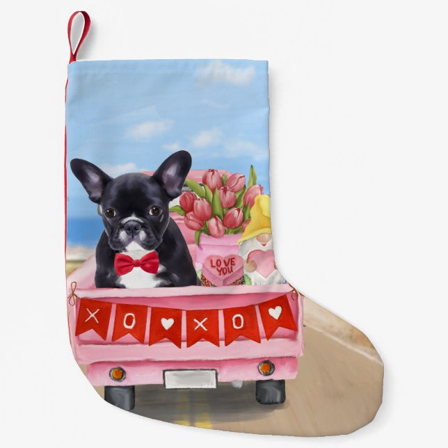 Petite Chaussette De Noël Chien de la Saint-Valentin (Devant)