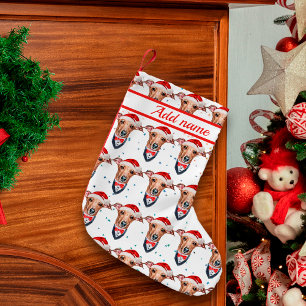 Petite Chaussette De Noël Chien de race Lévrier Italien Noël