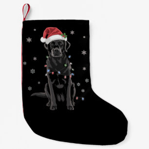Petite Chaussette De Noël Chien en pyjama avec lumières de sapin de Noël Lab