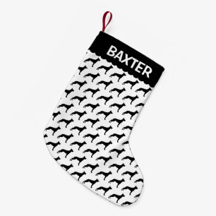 Petite Chaussette De Noël Chien malinois belge Silhouette