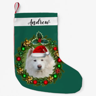 Petite Chaussette De Noël Chien Samoyé Noël