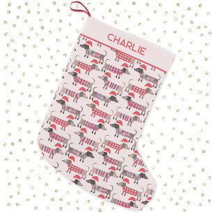 Petite Chaussette De Noël Chiens de Noël Casquettes de Noël Personnalisés Da