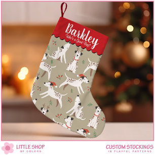 Petite Chaussette De Noël Chiens de rennes du Père Noël Personnalisable pour