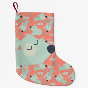 Petite Chaussette De Noël Chiens et os de Woof