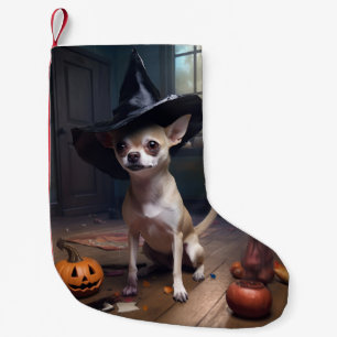 Petite Chaussette De Noël Chihuahua Citrouilles Halloween effrayant