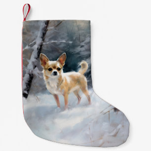 Petite Chaussette De Noël Chihuahua Laisser neiger Noël