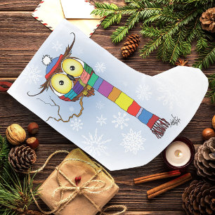 Petite Chaussette De Noël Chouette Snowflakes Scarf Casquette mou