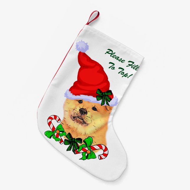 Petite Chaussette De Noël Chow Chow Noël (Devant (Accrochage))