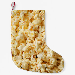 Petite Chaussette De Noël Cinéma Popcorn Arrière - plan complet.