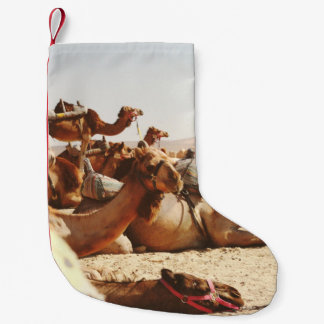PETITE CHAUSSETTE DE NOËL CINQ CAMELS SUR LE TERRAIN