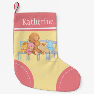 Petite Chaussette De Noël Cinq Ours Croustillants Et Colorés Sur Les Chaise