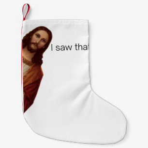 Petite Chaussette De Noël Citation drôle Jésus Meme J'ai vu ça Christian