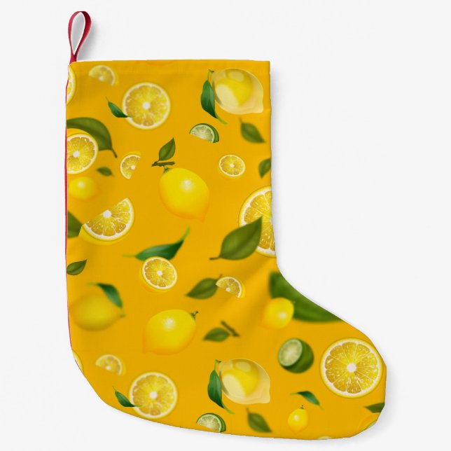 Petite Chaussette De Noël Citron Variété 7 (Devant)
