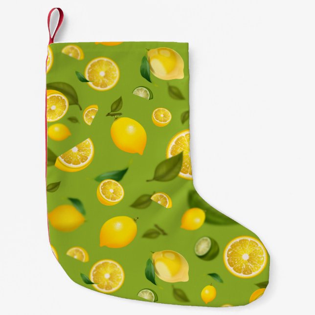 Petite Chaussette De Noël Citron Variété 8 (Devant)