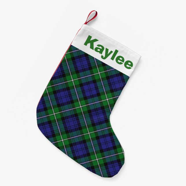 Petite Chaussette De Noël Clan Forbes Tartan (Devant (Accrochage))