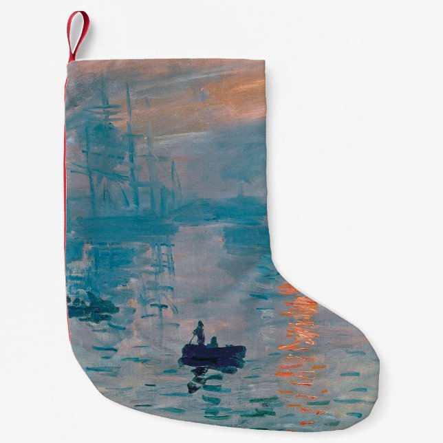 Petite Chaussette De Noël Claude Monet Impression Sunrise Français (Devant)