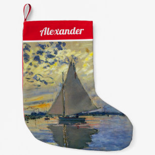 Petite Chaussette De Noël Claude Monet - Voilier au Petit-Gennevilliers