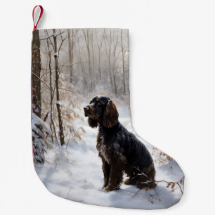 Petite Chaussette De Noël Cocker Spaniel Laisser Neige Noël