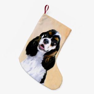 Petite Chaussette De Noël Cocker Spaniel (Parti) Peinture - Art original de 