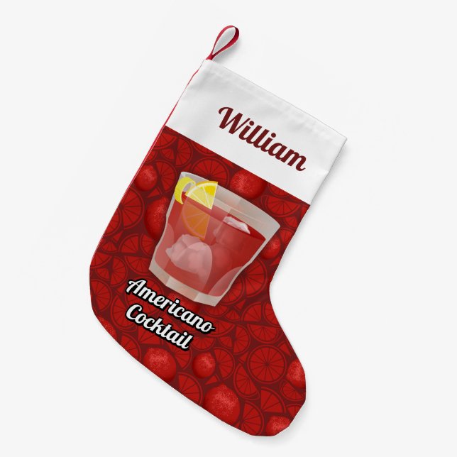 Petite Chaussette De Noël cocktail Americano (Devant (Accrochage))