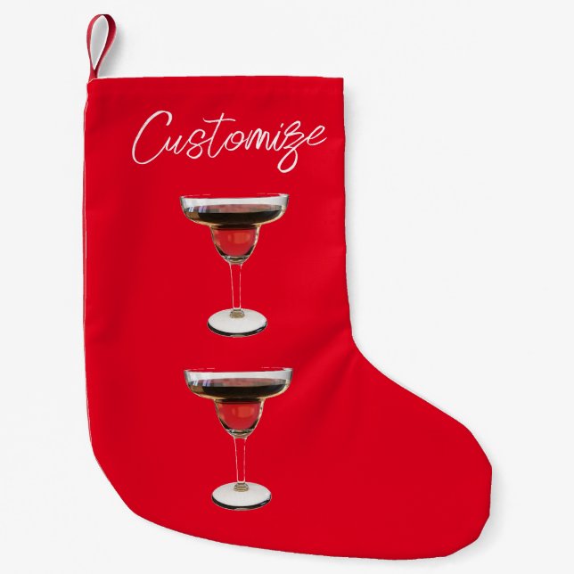 Petite Chaussette De Noël Cocktail Big Red Margarita Boire Thunder_Cove (Devant)