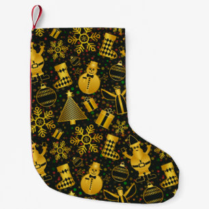 Petite Chaussette De Noël Collage de Noël métallique Petit Stockin de Noël